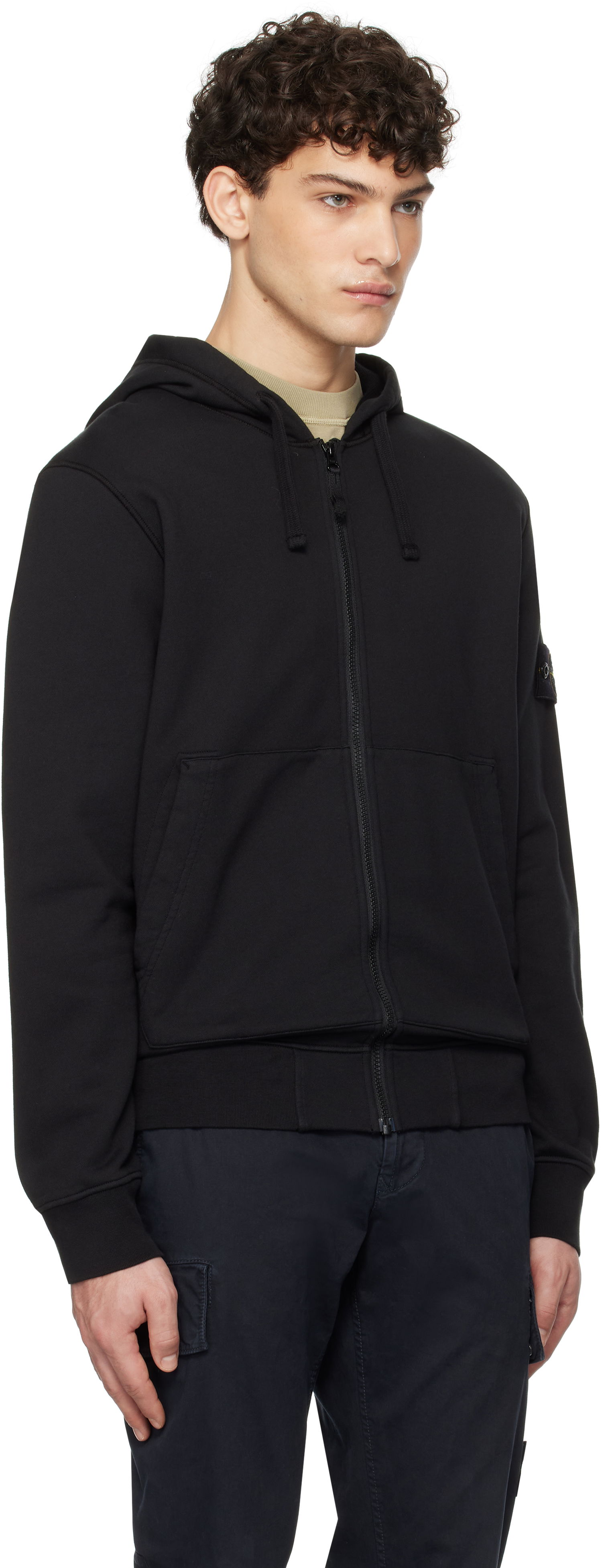 Pulover Stone Island Diagonal Fleece Old Effect Hoodie Črna | K1S156100042S0051, 1