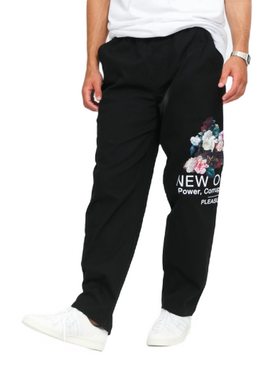 Hlače in kavbojke Pleasures Power Beach Pant Črna | P21NO021