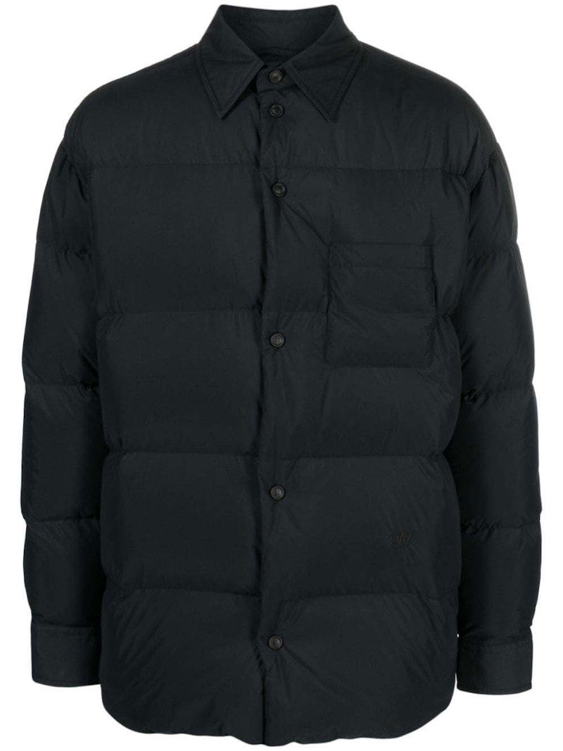 Puhovka Off-White Button-Front Puffer Jacket Črna | OMEJ001F23FAB0021010