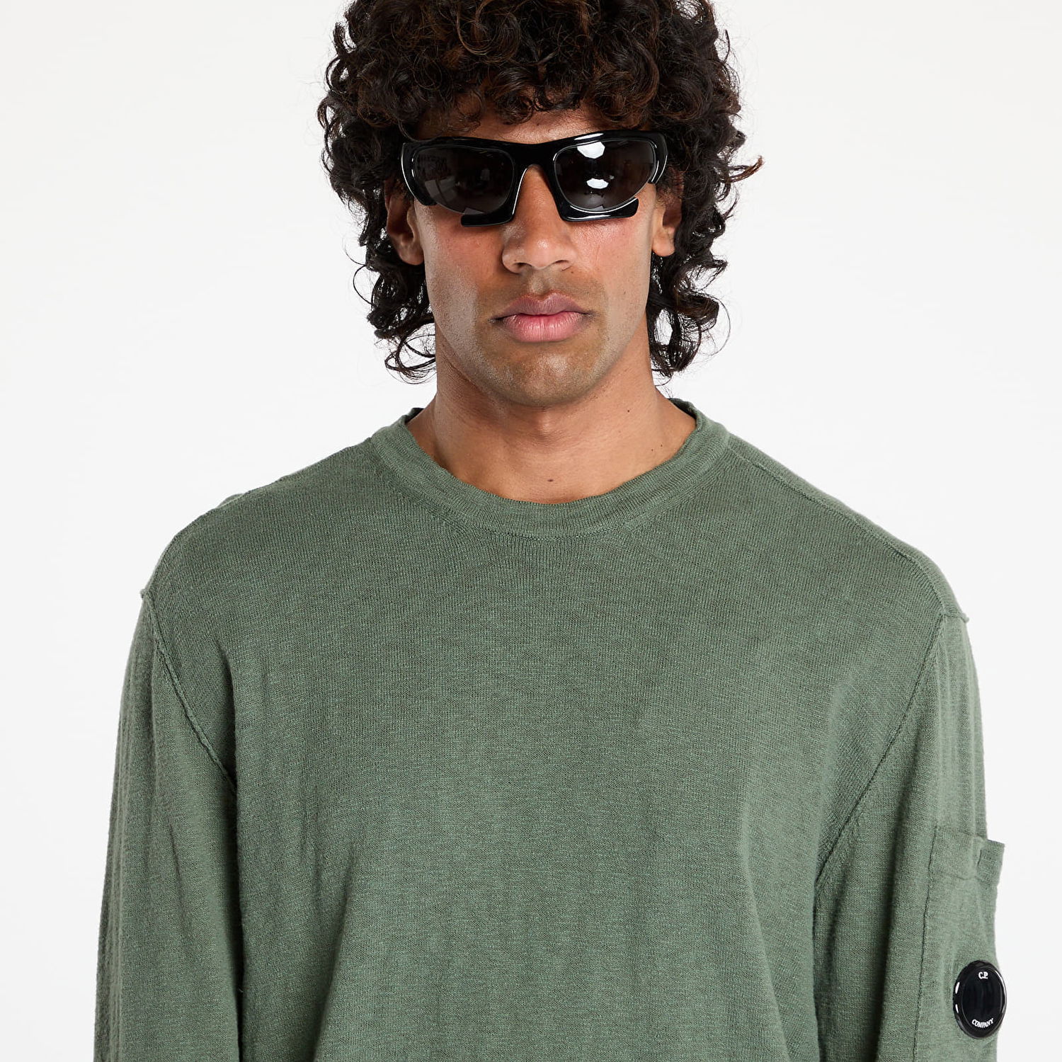 Pleteni pulover C.P. Company C.P. Company Distressed Sweater Zelena | 18CMKN302A110373A-669, 1