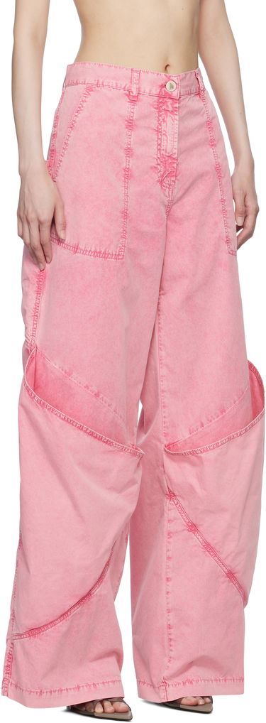 Cargo hlače The Attico The Attico Long Wide-Leg Jeans Roza | 250WCP00198 DDC098AA, 1