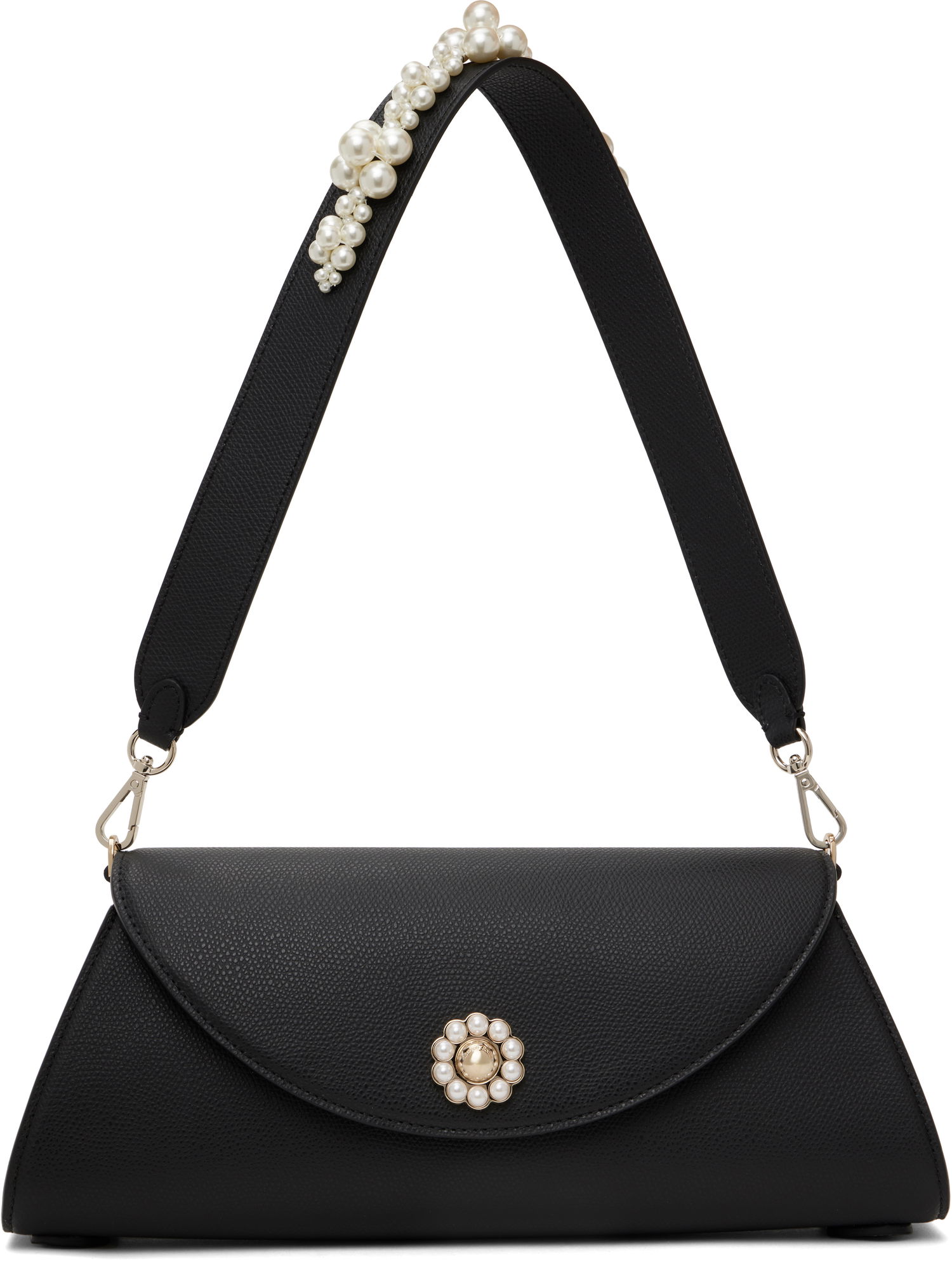 Torbica Simone Rocha Simone Rocha Beaded Long Pochette Valentine Bag Črna | BAG190B 0787, 0