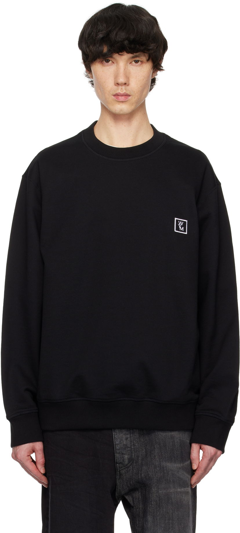Pulover WOOYOUNGMI WOOYOUNGMI Back Logo Sweatshirt Črna | W251TS27