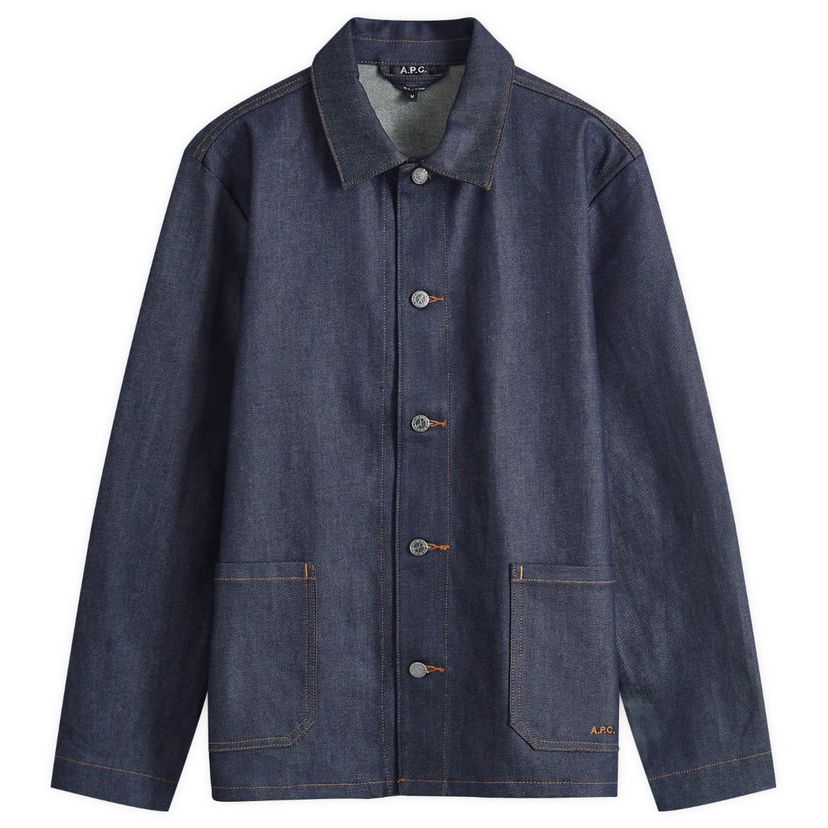 Jakna A.P.C. Kerlouan Denim Jacket Modra | COZZI-H03205-IAI