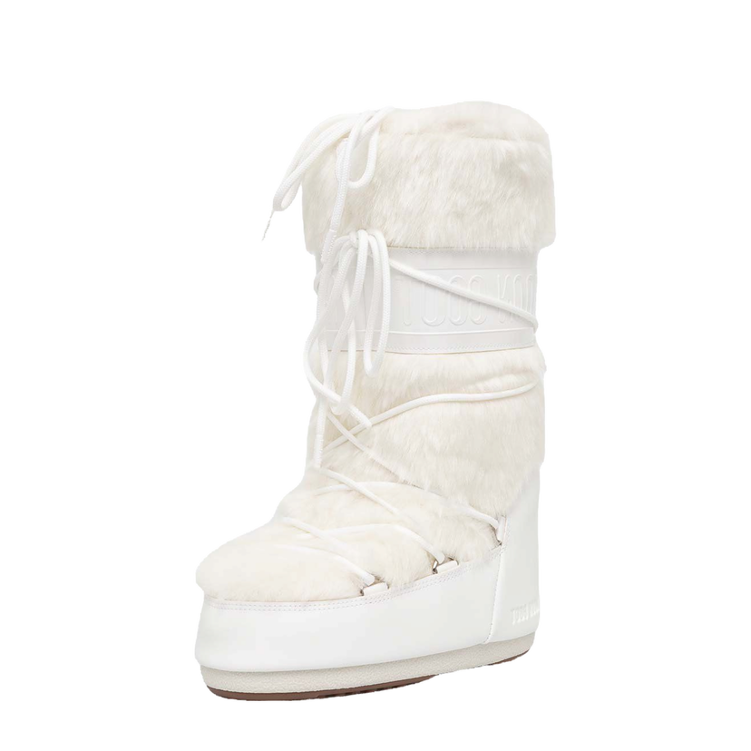 Superge in čevlji Moon Boot ICON FAUX FUR Boots Bela | 80D1408900.A002