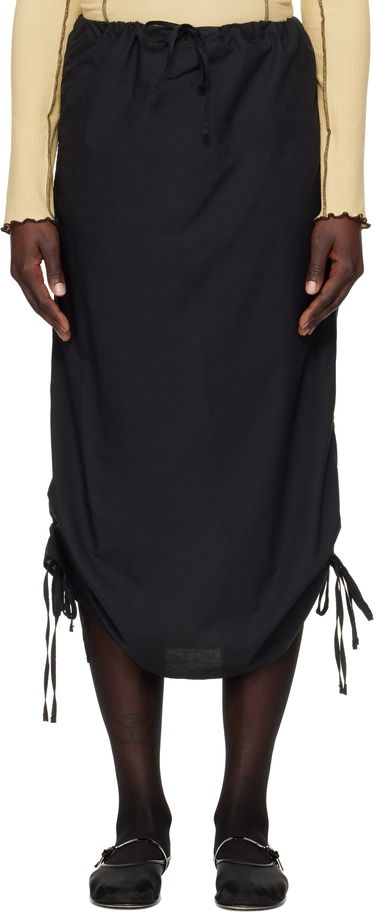 Krila Baserange Midi Skirt With Drawstring Črna | SKPS-CO-EXSP25, 0