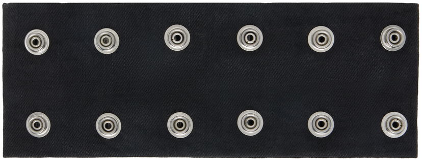 Ogrlica Rick Owens DRKSHDW Concordians Strobe Snap-Button Neck Band Choker Črna | DA02E7475 BW