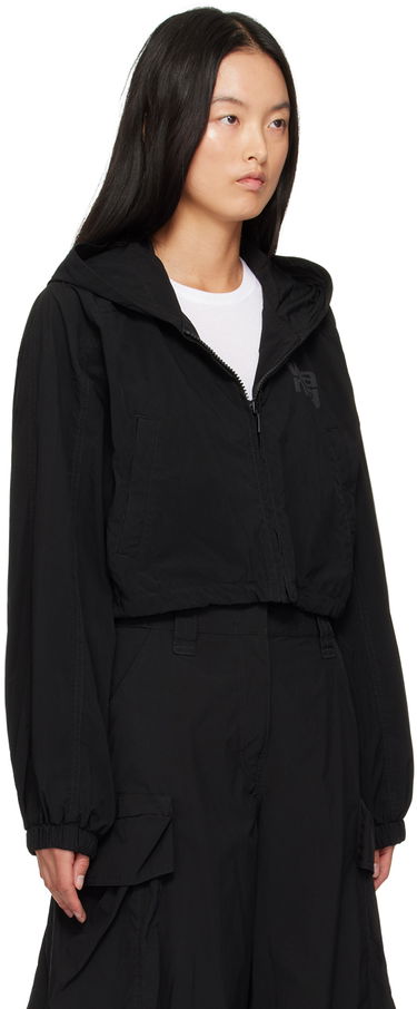 Pulover Alexander Wang Alexander Wang Logo Cropped Hooded Jacket Črna | 4WC3242087, 1