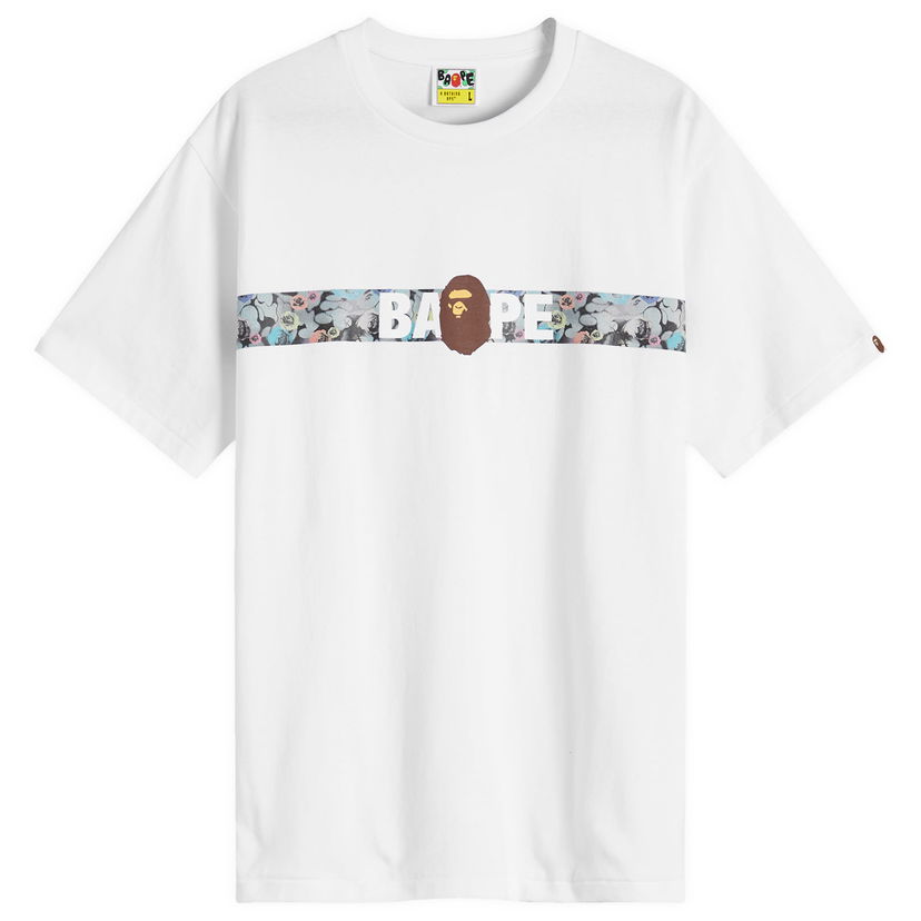 Majica BAPE Floral Camo Tape T-Shirt Bela | 001TEK801038M-WHT