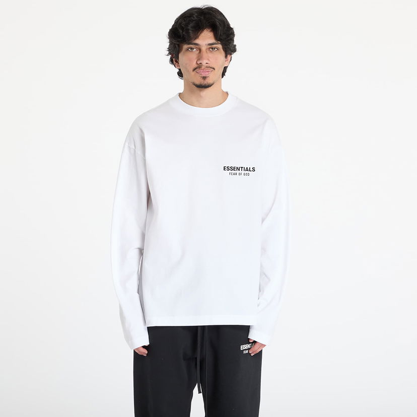 Majica Fear of God Fear of God Essentials Classic Fit Long Sleeve Tee Bela | 125AS254202F-120