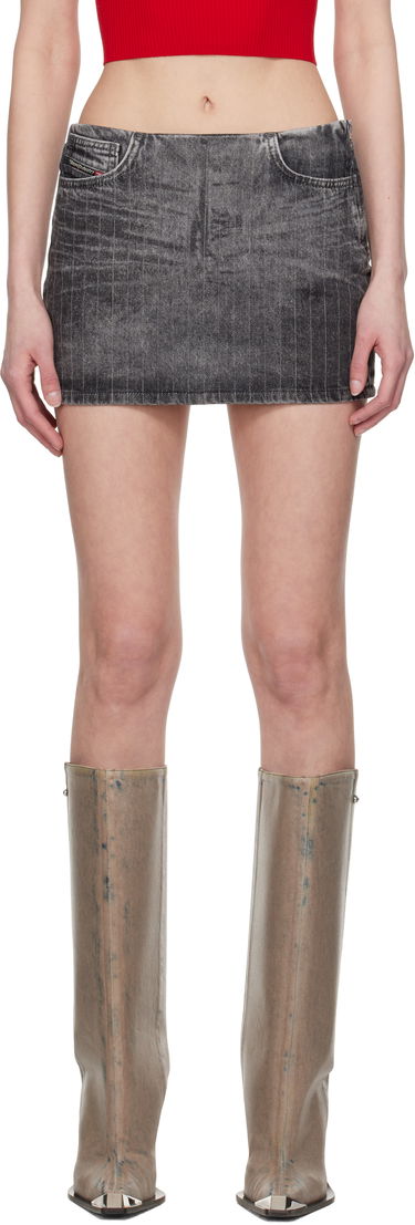 Krila Diesel De-Pra-Mini-S3 Denim Miniskirt Siva | A16954 0ABCU, 0