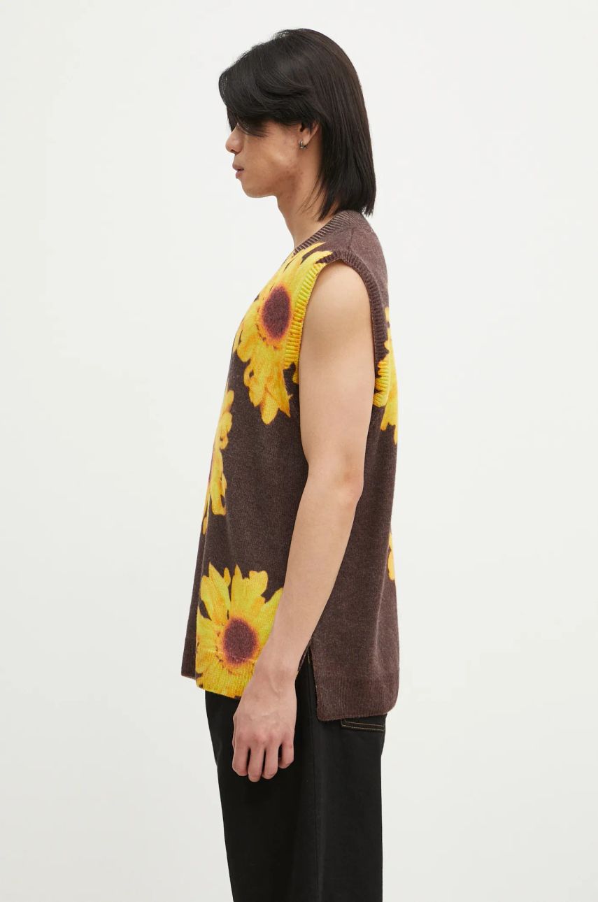 Pleteni pulover JW Anderson Printed Vest Rjava | KW1305-YN0008-685, 1