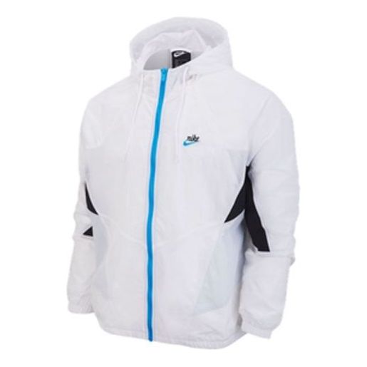 Vetrovka Nike Colorblock Hooded Jacket Bela | DB5172-100