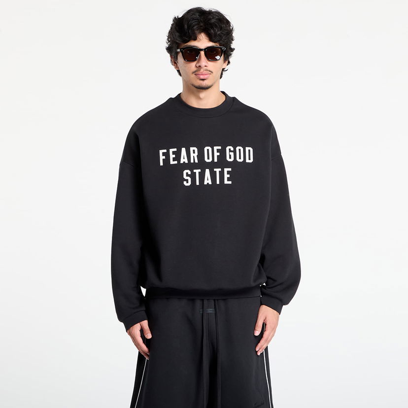 Pulover Fear of God Fear of God Essentials 90's Crewneck Sweatshirt Črna | 192SP256550F-861