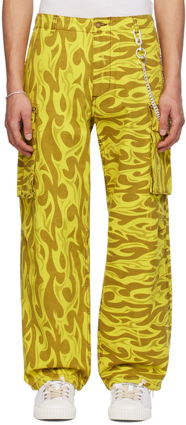 Cargo hlače ERL ERL Cargo Pants with Print Rumena | ERL08P007, 0