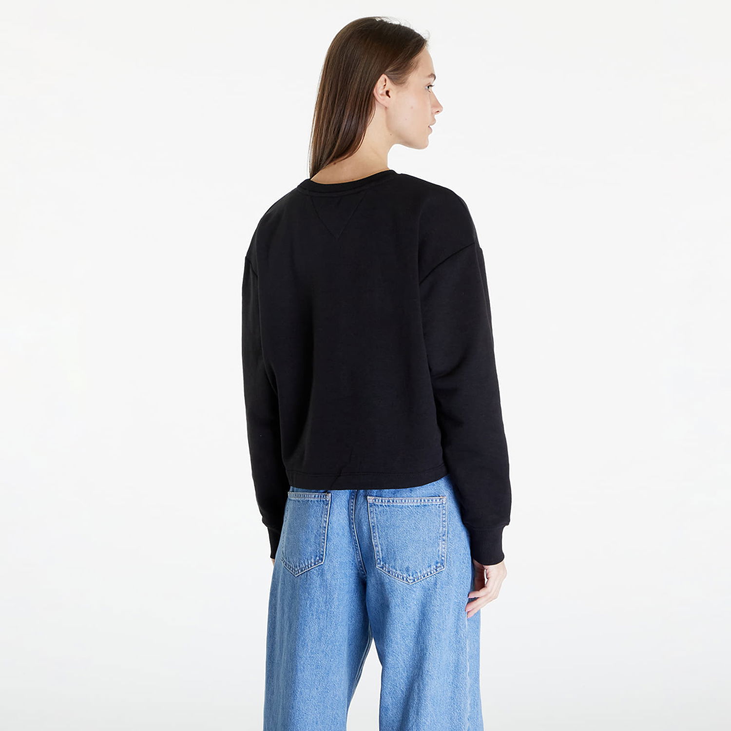 Pulover Tommy Hilfiger Essential Logo 2 Relaxed Fit Crewneck Črna | DW0DW18143 BDS, 1