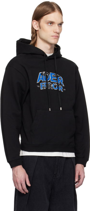 Pulover ADER ERROR Distressed Logo Graphic Print Hoodie Črna | BN25FYHD0101BK, 4