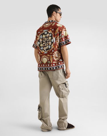 Srajce Dolce & Gabbana Dolce & Gabbana Oversized Popeline Seashell Print Shirt Rjava | G5NE3TFI5LHHM5PM, 2