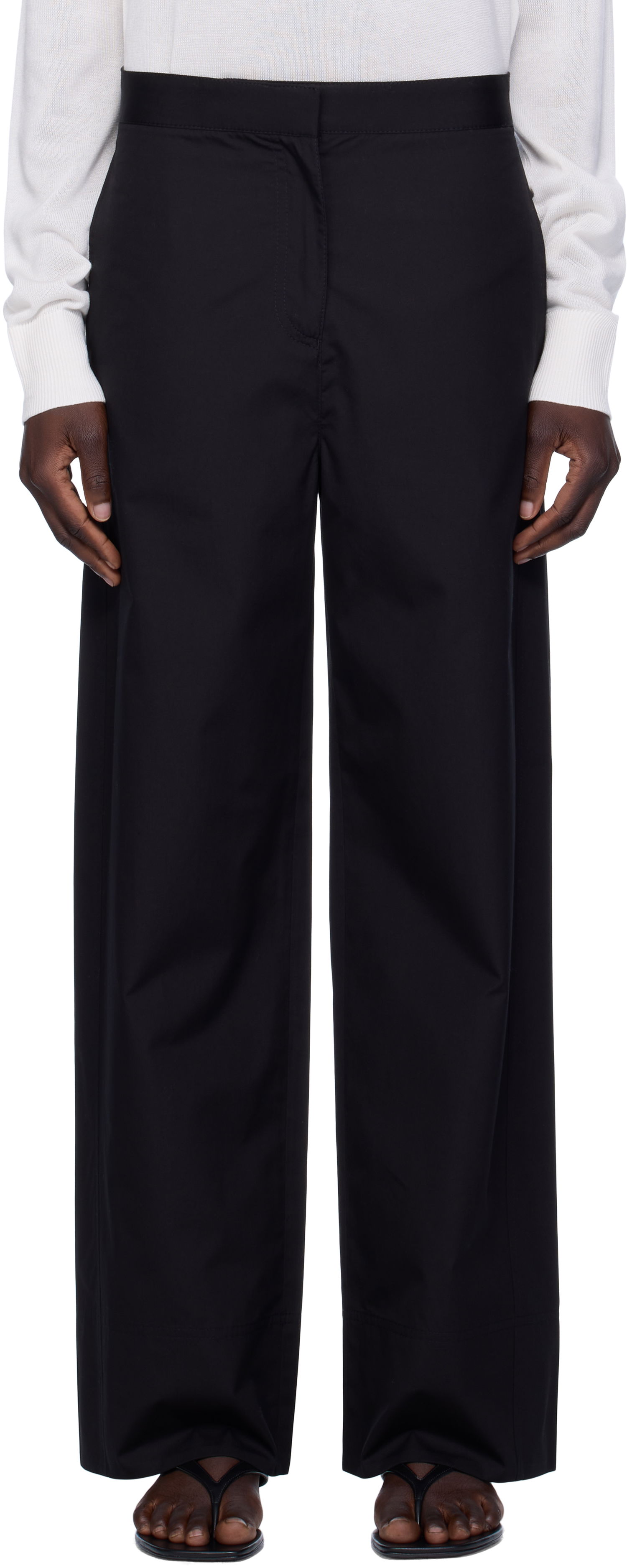 Hlače TOTEME TOTEME Twisted Seam Trousers Črna | 253-WRB0295-FB0226, 0
