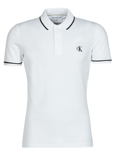 Polo majica CALVIN KLEIN TIPPING SLIM POLO Bela | J30J315603-YAF-NOOS=J30J315603-YAF