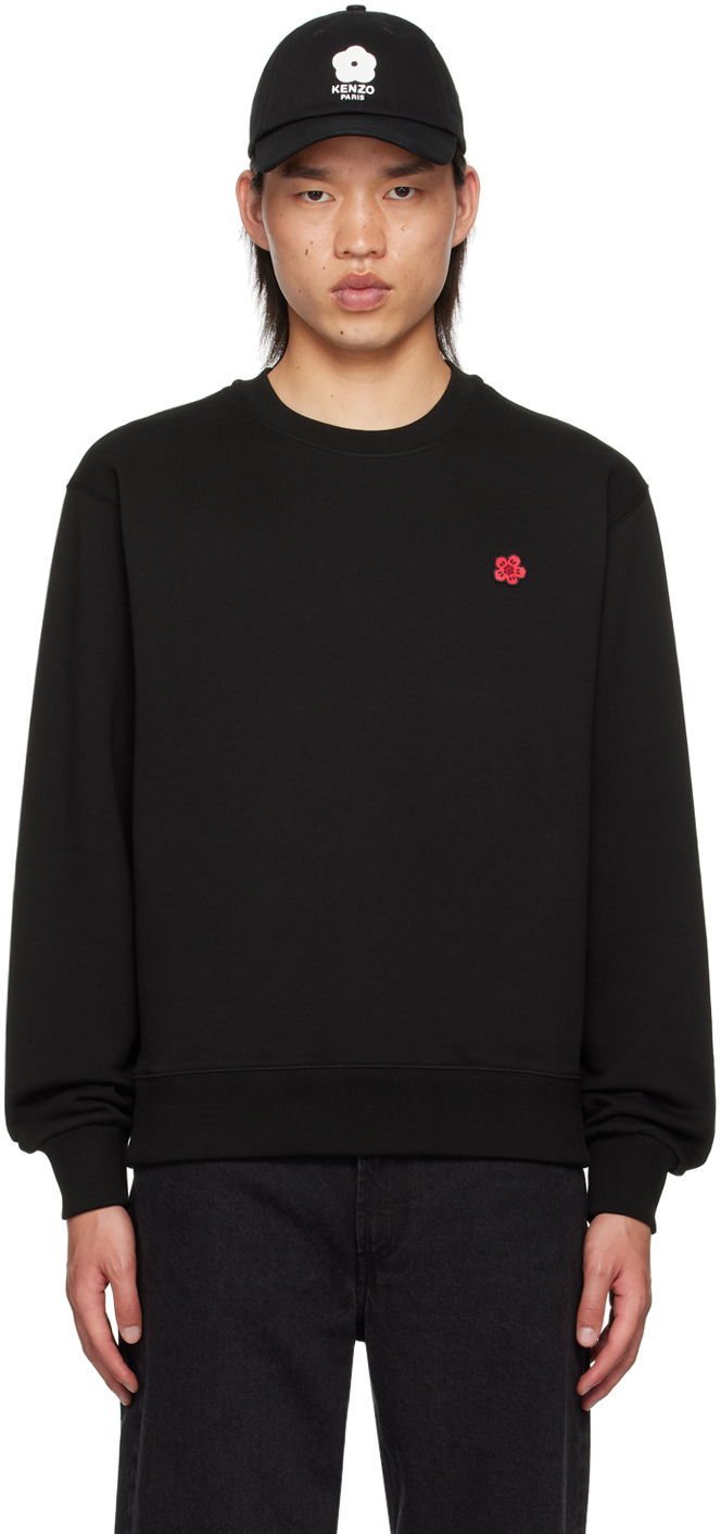 Majica KENZO Black Paris Boke Flower Sweatshirt Črna | FE65SW2234MF