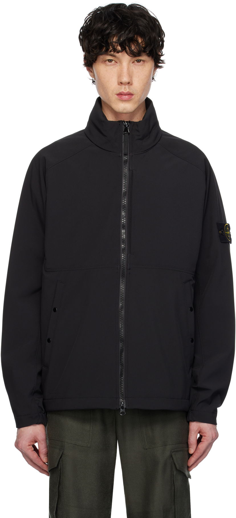 Vetrovka Stone Island Stone Island Light Soft Shell Jacket Črna | K1S15 4100010 S0A22