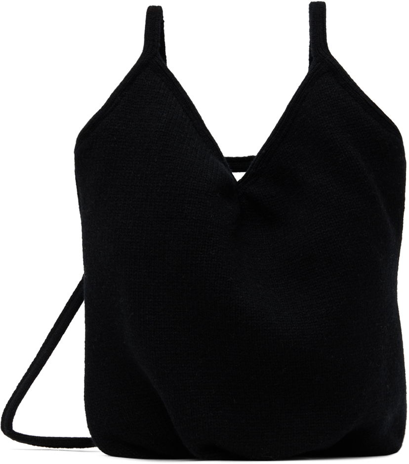 Torba za čez ramo We11done We11done Mini Touch Knit Shoulder Bag Črna | WD-AB3-23-481-U-BK