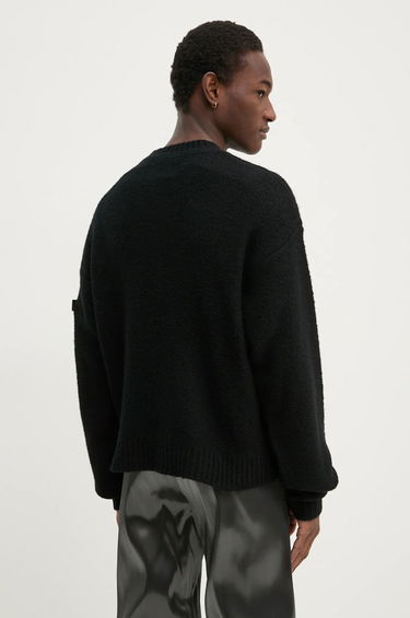 Pleteni pulover HELIOT EMIL Lightweight Wool Sweater Črna | AW24.M.07.067.BLK01, 4