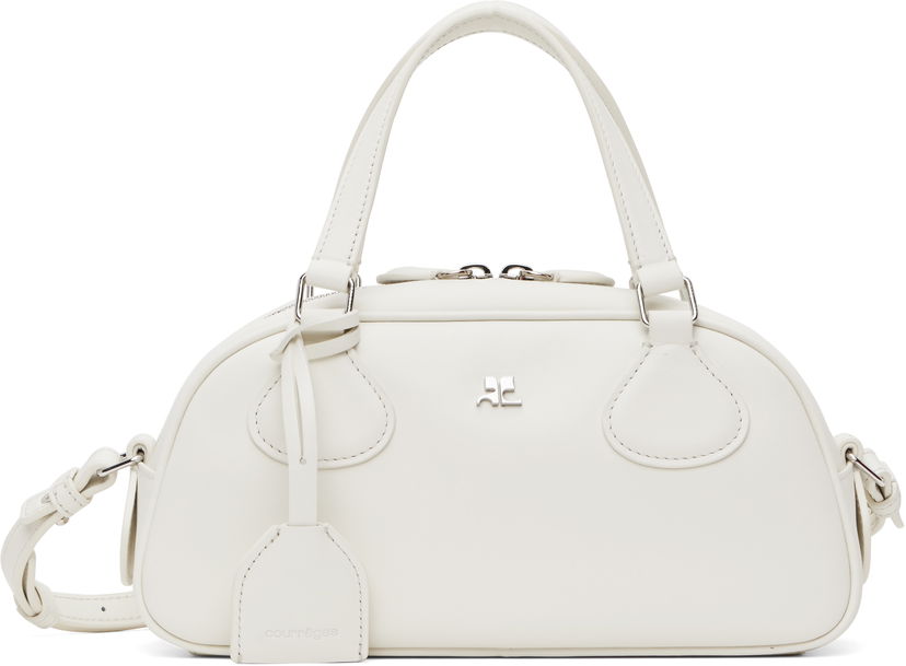 Torbica Courrèges Courrèges Friday Bowling Leather Bag Bela | 125GSA167CR0065