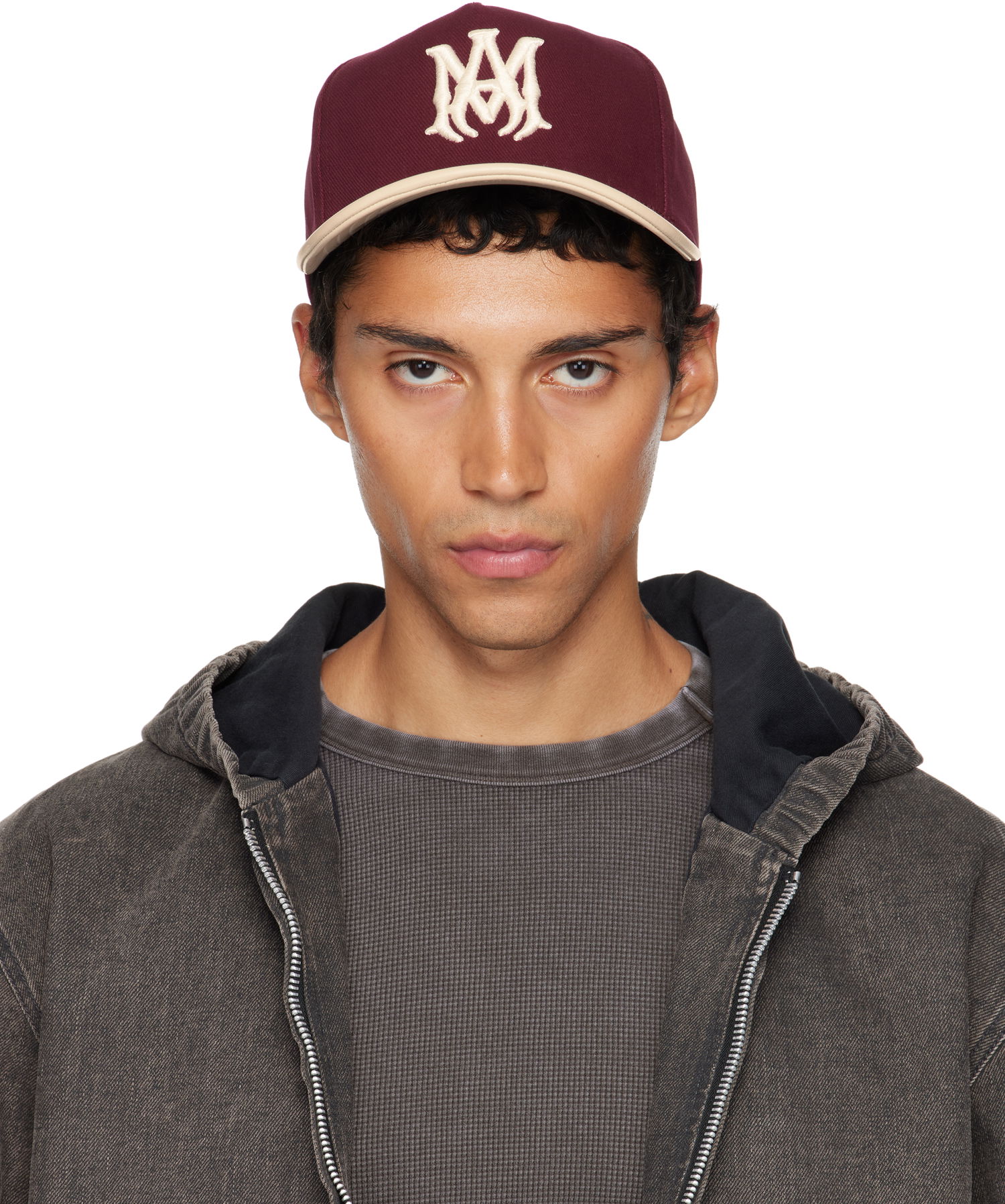 Kapa AMIRI AMIRI Two Tone Canvas Cap Bordo | AMHACP1068, 0