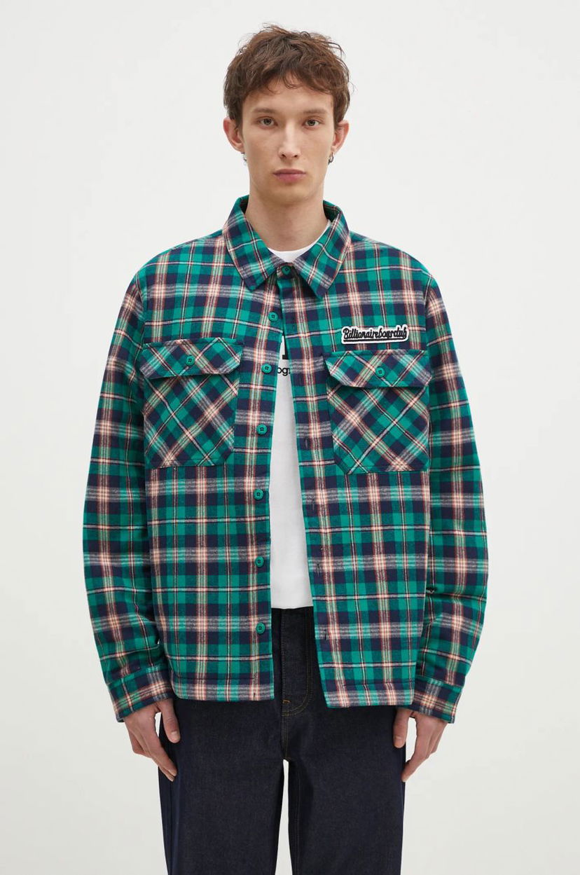 Srajce BILLIONAIRE BOYS CLUB Billionaire Boys Club Padded Check Overshirt Zelena | B24430
