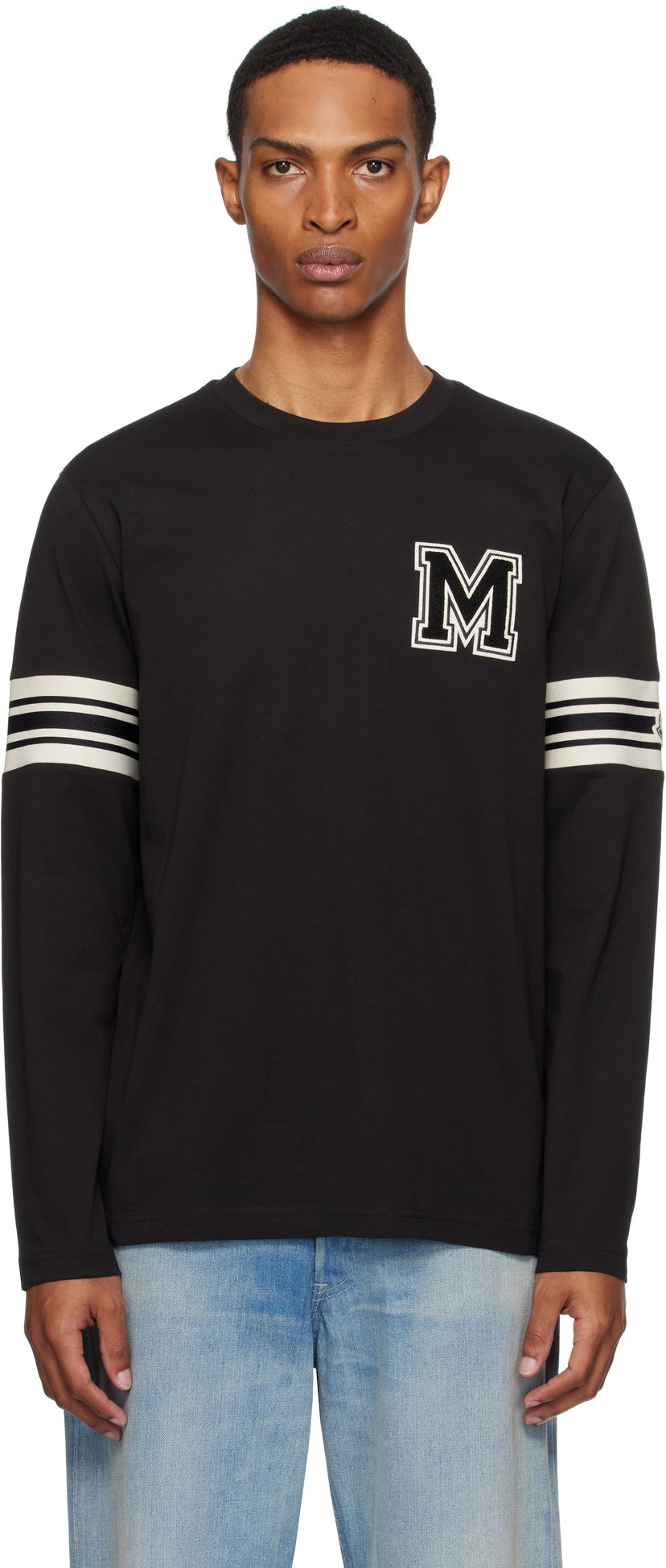 Majica Moncler Moncler Archivio Long Sleeve T-Shirt Črna | K20918D0000589AYY
