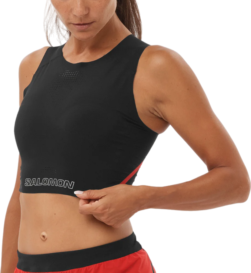 Majica brez rokavov Salomon S/LAB Speed Short Tank Top Črna | lc2186600
