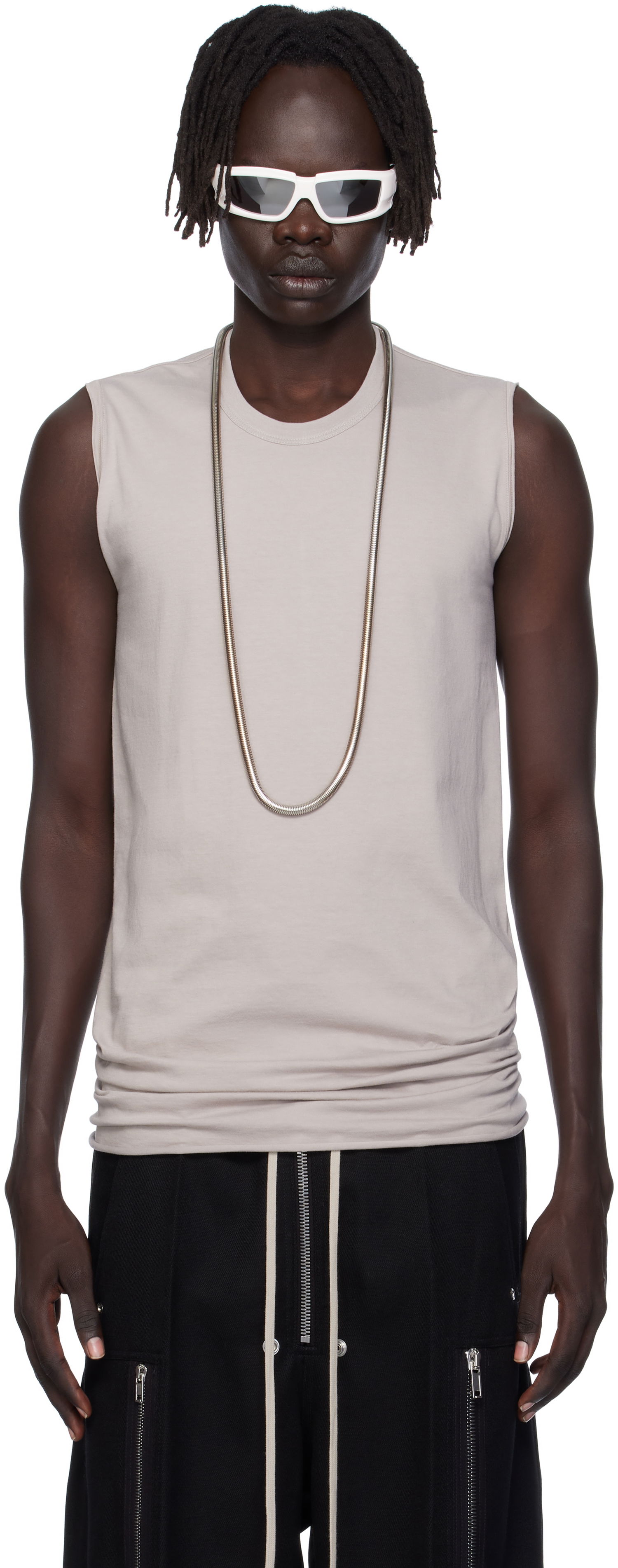 Majica brez rokavov Rick Owens Rick Owens Concordians Basic Tank Top Bež | RU02E1151 JA, 0