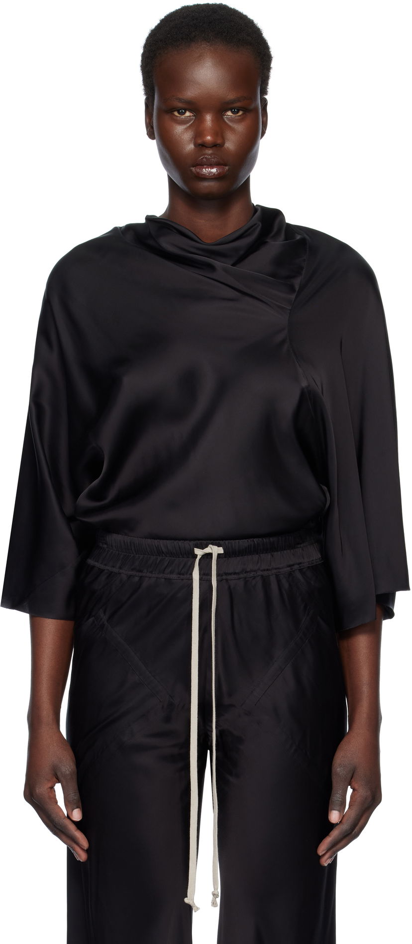 Srajce Rick Owens Rick Owens Hollywood Cylinder Top Črna | RP01E7231 SCH