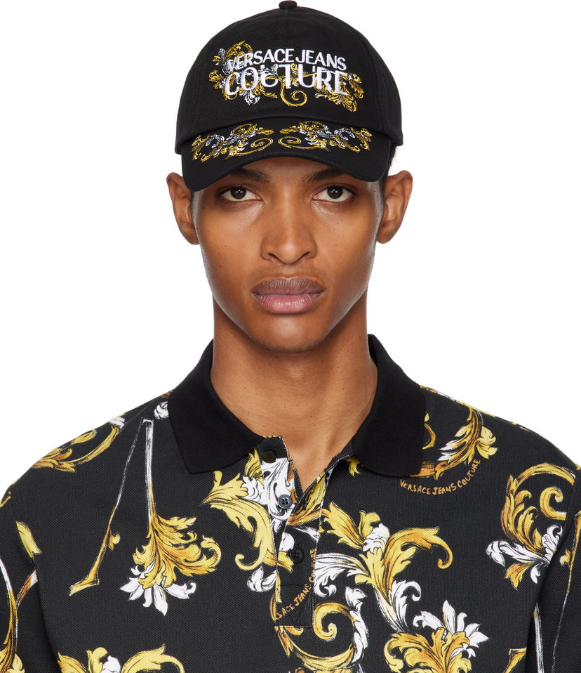 Kapa Versace Versace Jeans Couture Baseball Cap Črna | E78GAZK17_EZG367