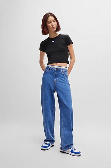 Kavbojke BOSS Relaxed Fit Stonewashed Jeans Modra | 50517262, 1