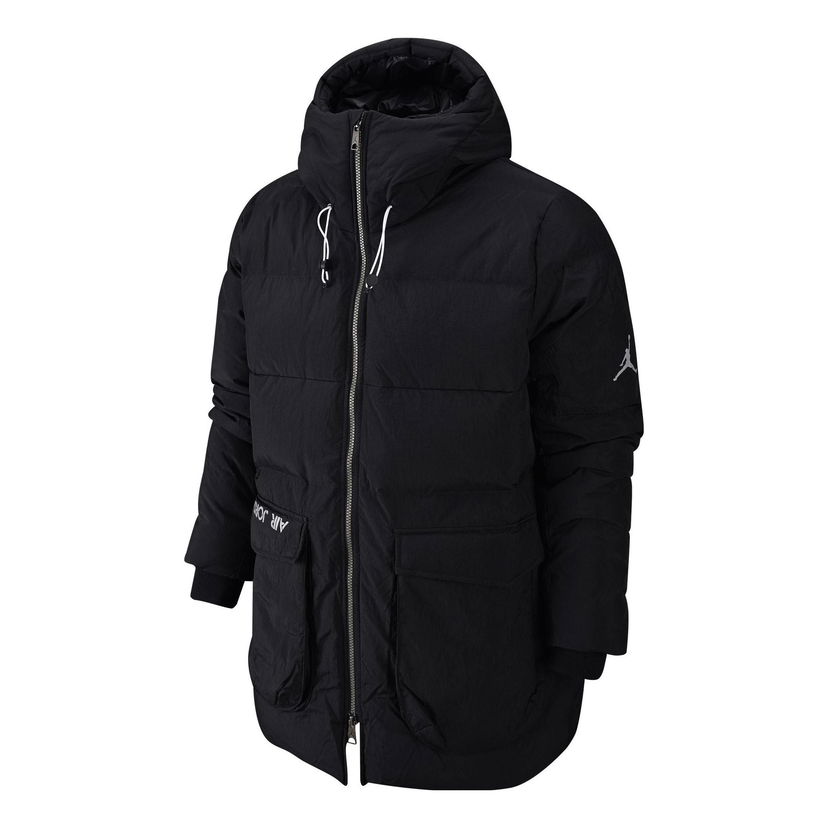 Puhovka Jordan Storage Pocket Detail Hooded Down Jacket Črna | DZ4552-010