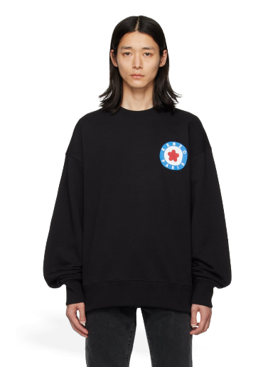 Pleteni pulover KENZO Paris Target Črna | FD65SW0734MF