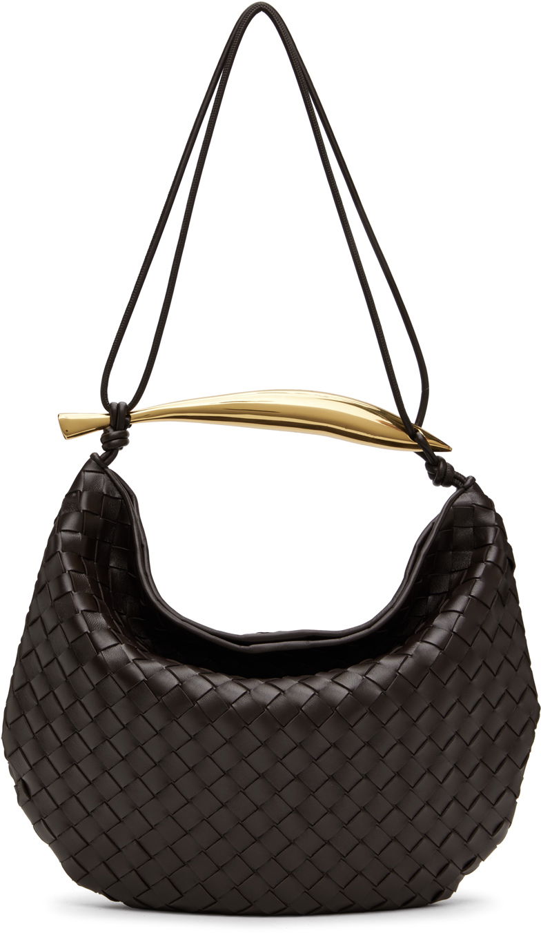 Torbica Bottega Veneta Medium Intrecciato Leather Shoulder Bag Rjava | 754988 VCPP1