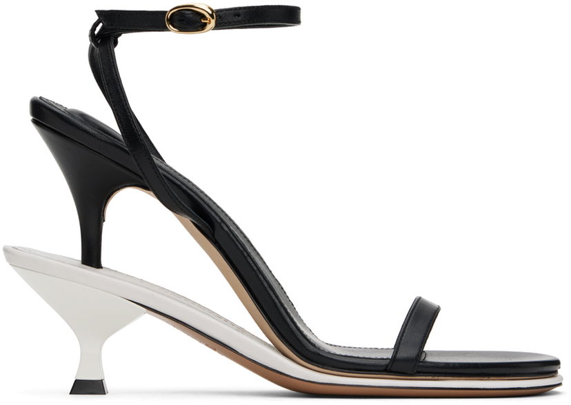 Superge in čevlji Jacquemus Jacquemus Les Sculptures 'Les doubles sandales' Heeled Sandals Črna | 24E241FO141-4303