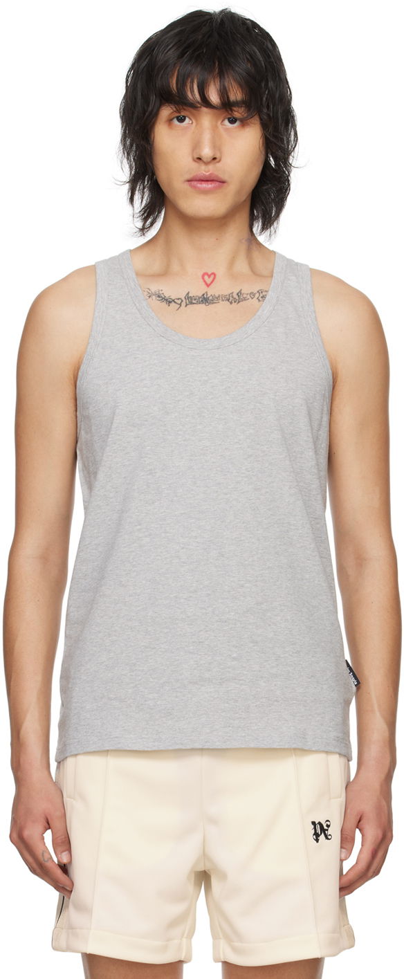 Majica brez rokavov Palm Angels Essential Tank Top Siva | PMUE002C99FAB0020808