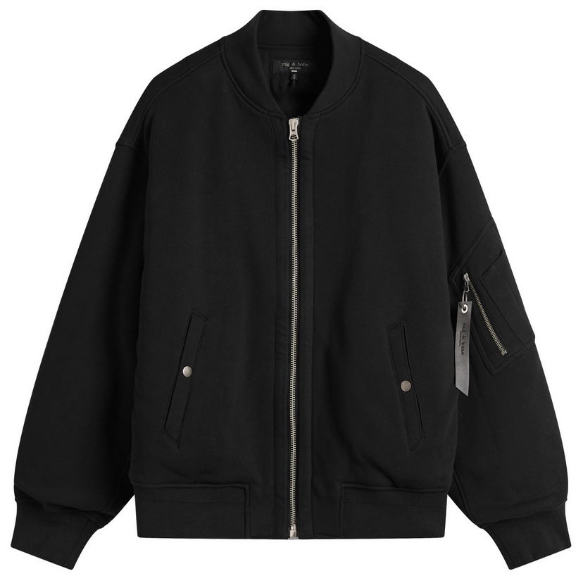 Bomber jakna rag & bone Manston Vintage Terry Bomber Jacket Črna | MBC24HT010V810