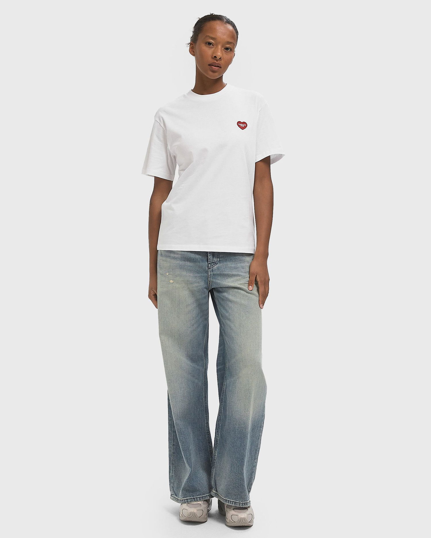 Majica Carhartt WIP Short Sleeve Heart Patch T-Shirt Bela | I032318-1WZ.XX, 1