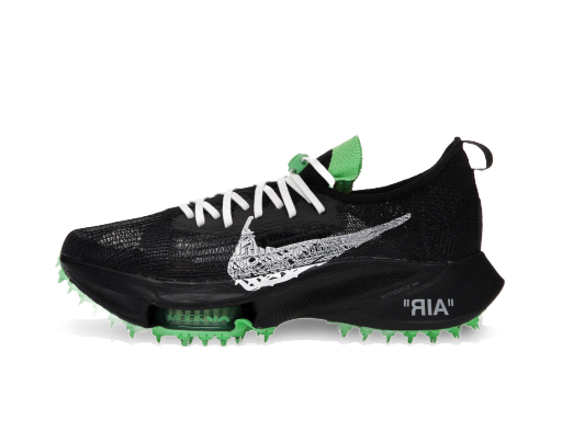 Tek Nike Off-White x Air Zoom Tempo Next% Flyknit "Black Scream Green" Črna | CV0697-001