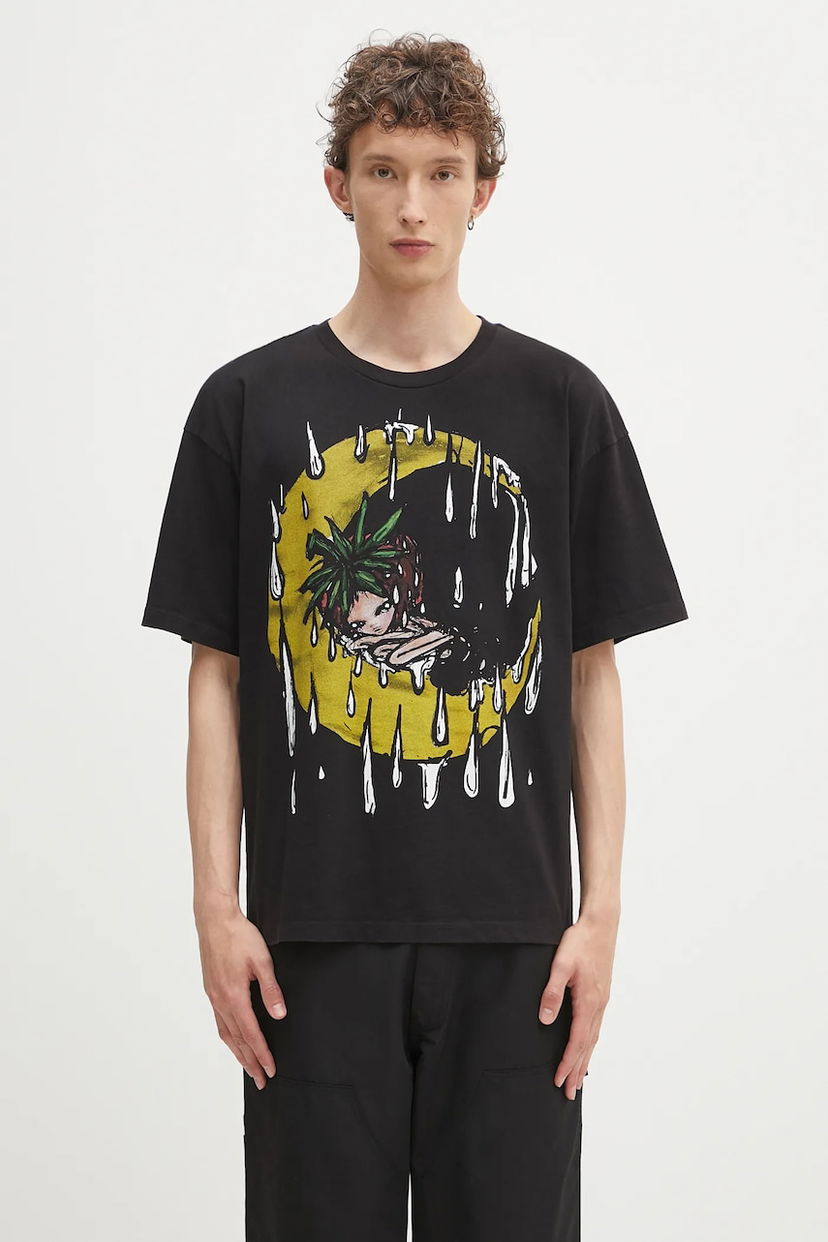 Majica Sky High Farm Sky High Farm Eri Print T-Shirt Črna | SHF07T032