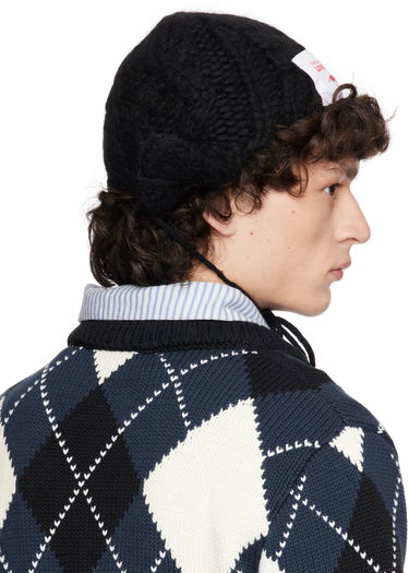 Beanie Charles Jeffrey Loverboy Black Chunky Aviator Beanie Črna | 42130201, 4