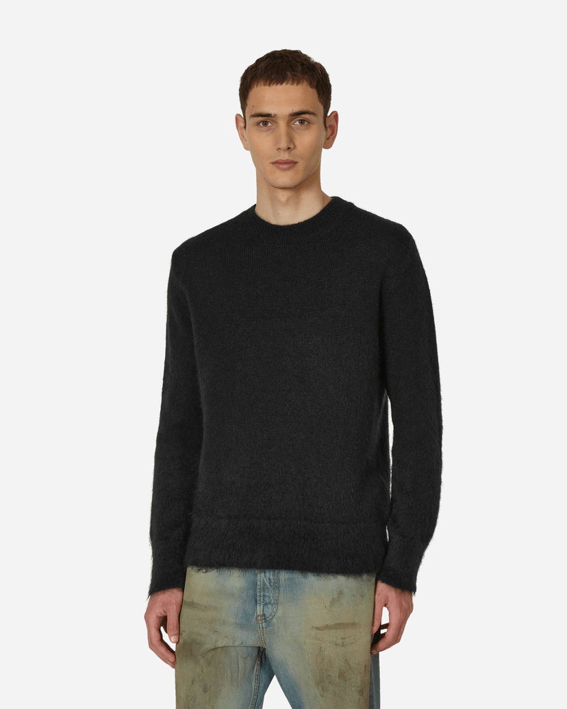 Pleteni pulover Off-White Mohair Arrow Knit Crewneck Sweater Črna | OMHE170F23KNI001 1061