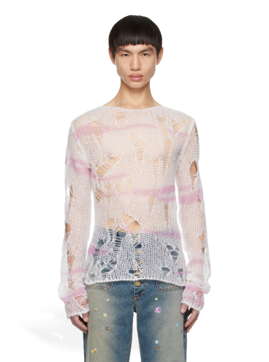 Pleteni pulover Acne Studios Laddered Sweater Bela | B60276-