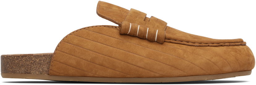 Superge in čevlji JW Anderson JW Anderson Stitch Ridged Loafer Mules Rjava | LF0079-LA0375